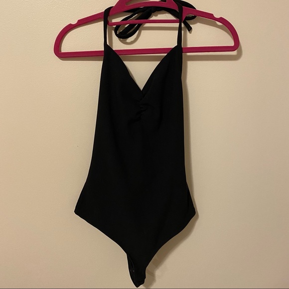 Guess black ribbed halter bodysuit - Picture 2 of 2